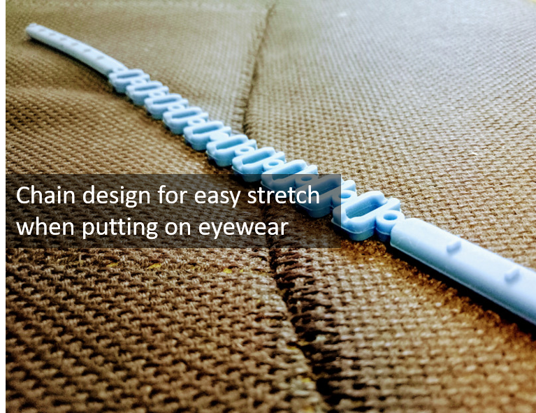 Bungee eyewear retainer stretchable